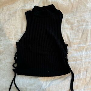 12th Tribe Knit Turtle Neck Crop Top